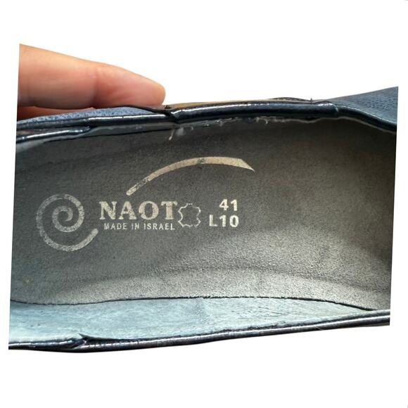 Naot Architect Indigo Blue Wave Shoes Ballet Flats Loafers EU 41 US 10-10.5 EUC - Picture 8 of 12